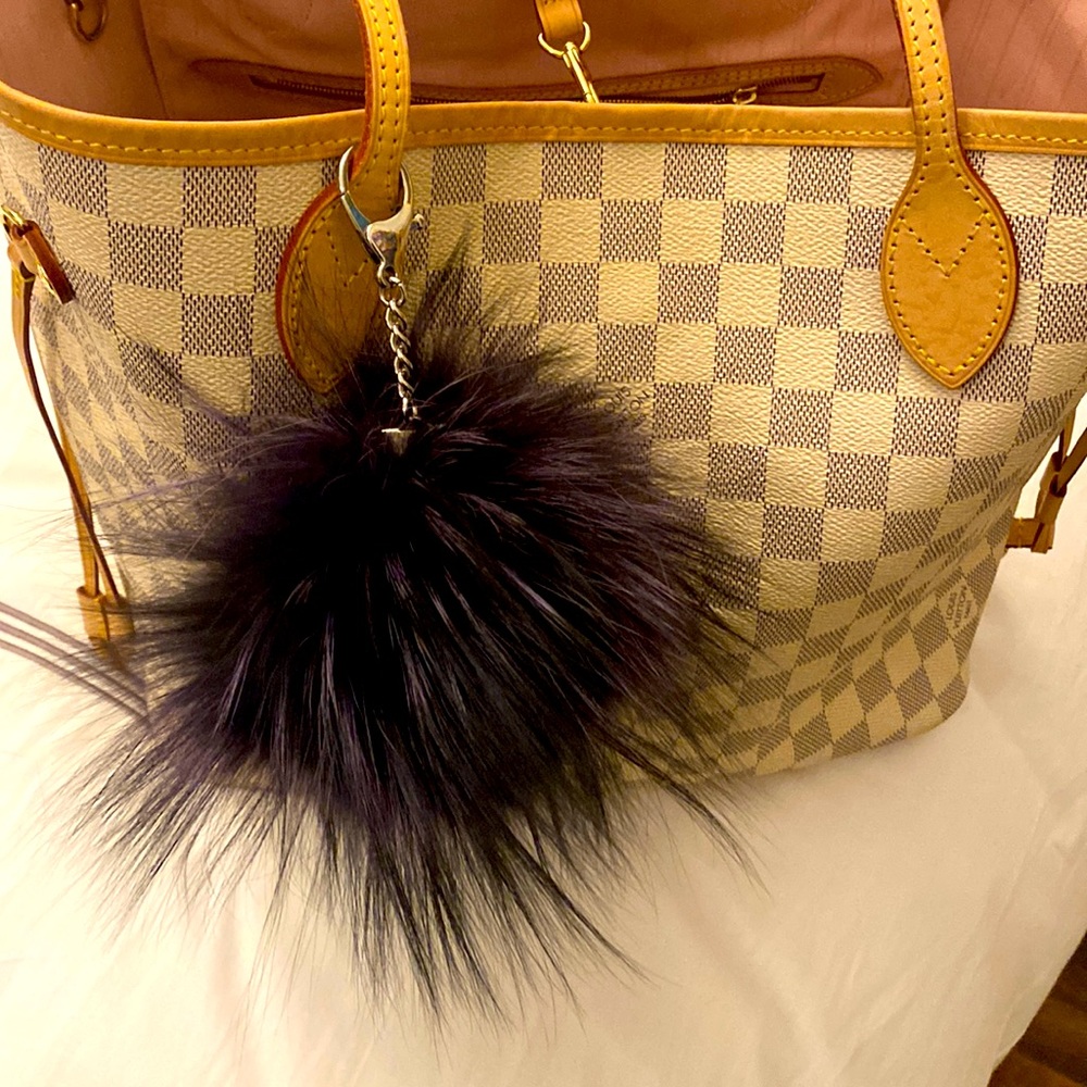 Fur purse charm/key chain
